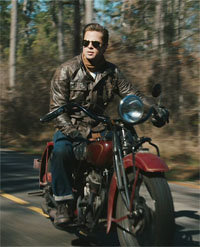 Brad Pitt on 1931 Indian Scout 101